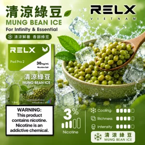 RELX 悅刻六代煙彈 Infinity Pod Pro 2｜1.9ml*3Pod透明油倉｜口味-清涼綠豆