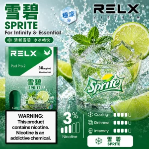 RELX 悅刻六代煙彈 Infinity Pod Pro 2｜1.9ml*3Pod透明油倉｜口味-雪碧