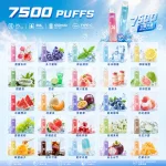XiaoKe一次性電子煙 7500口｜650mAh可充電｜3%濃度｜口味清單